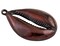 The Bead Chest Distressed Rust Copper Cowrie Shell Pendant (7x66mm)